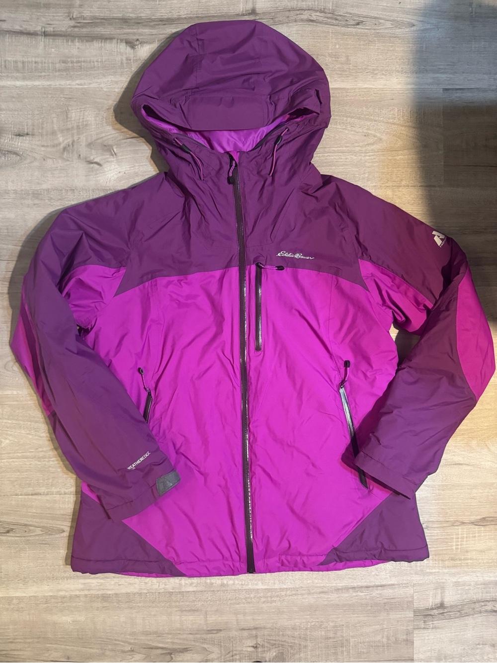 Eddie Bauer Women’s XL Purple Pink Hooded Outdoor Jacket - Picture 13 of 13